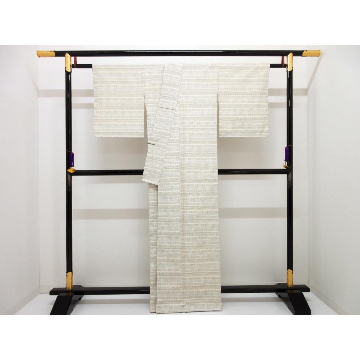 天蚕花織り 信州髙澤織物 六文銭印 紬 反物 天蚕糸 手紬 正絹