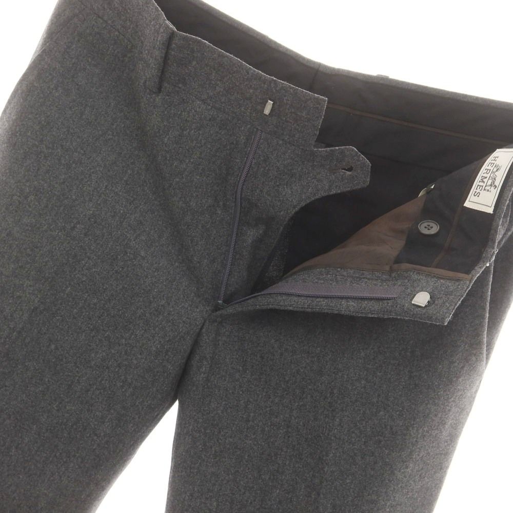 ◇美品 HERMES グレースラックス パンツ ウール ロールアップ メンズ HERMES - 極美品 エルメス HERMES パンツ ロングパンツ スラックス