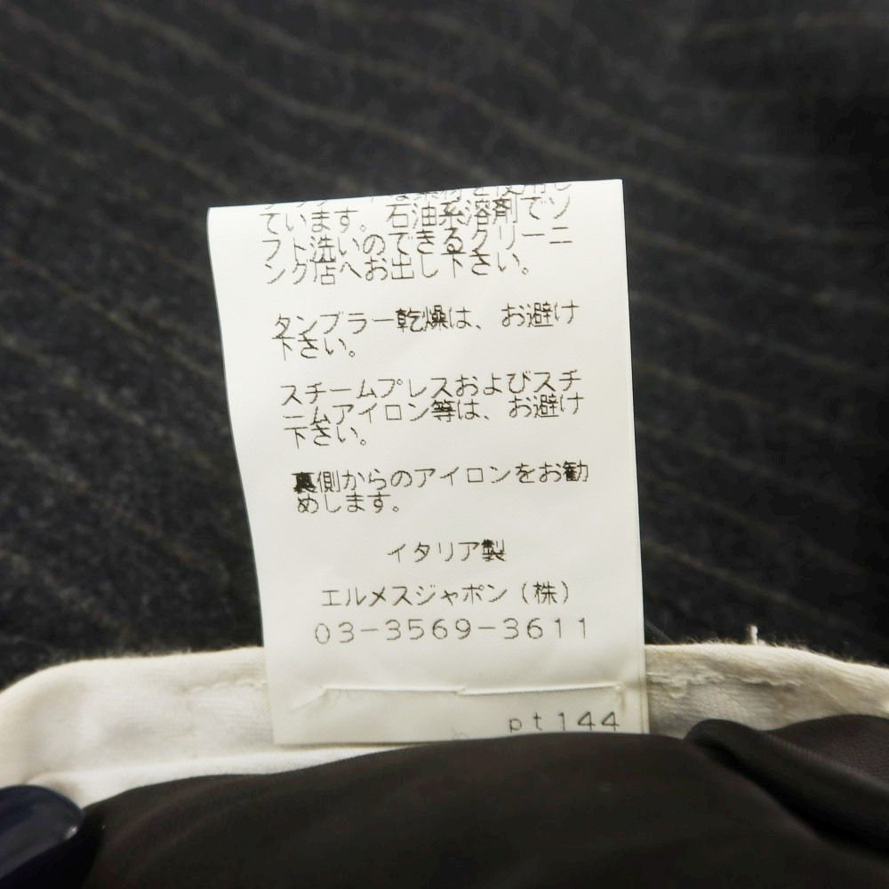 ドレススラックスパンツ チャコールxカーキ