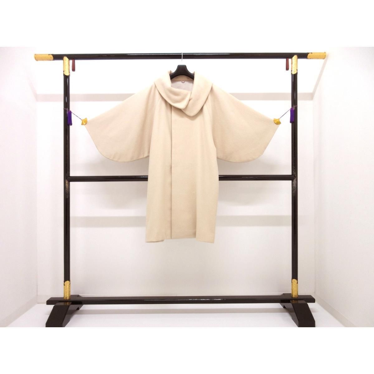 お洒落コート アンゴラ混ロール コート