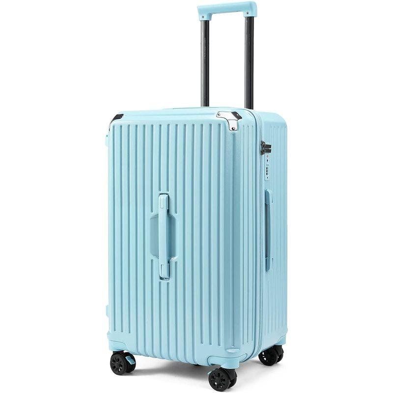 外箱段ボールにキズ 汚れあり 中身は です Oritatanda 大容量スーツケース ブルー 約87L 大容量 6~10泊