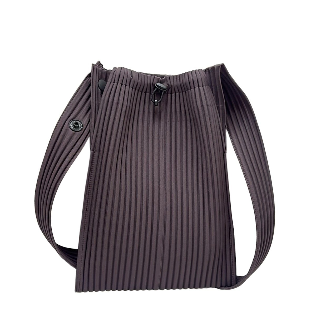HOMME PLISSE ISSEY MIYAKE オム プリッセ イッセイ ミヤケ ショルダーバッグ POCKET ポケット HP53-AG424 ダークパープル プリーツ