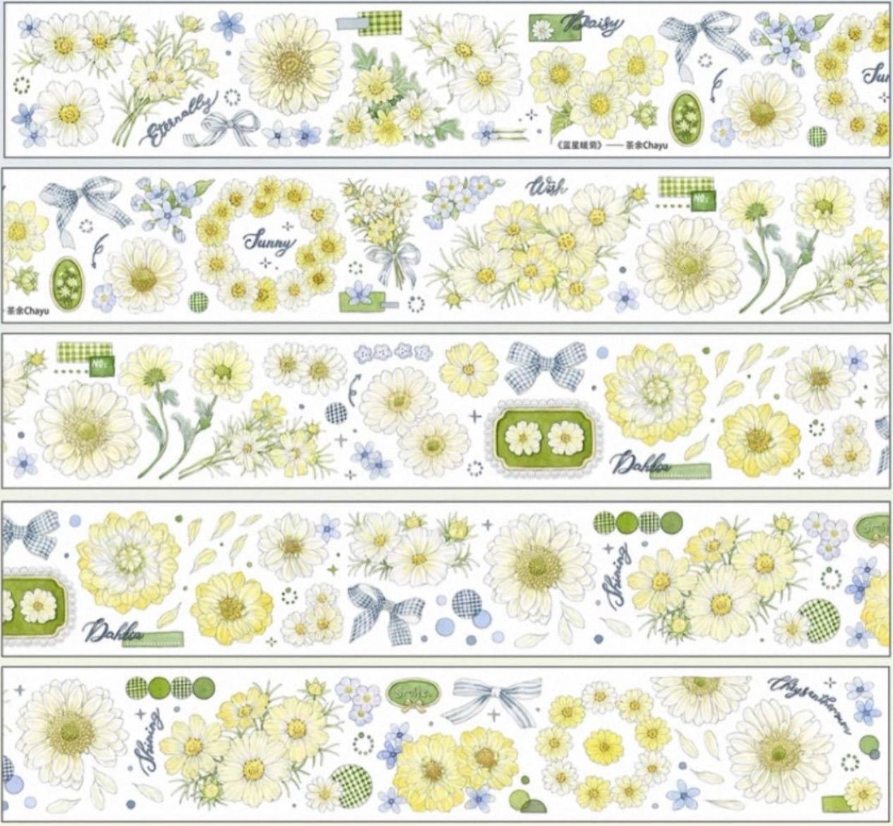 1686 PET 6cm×6m 蓝雪花 海外マスキングテープ 1686 PET 6cm×6m 蓝雪花 海外マスキングテープ