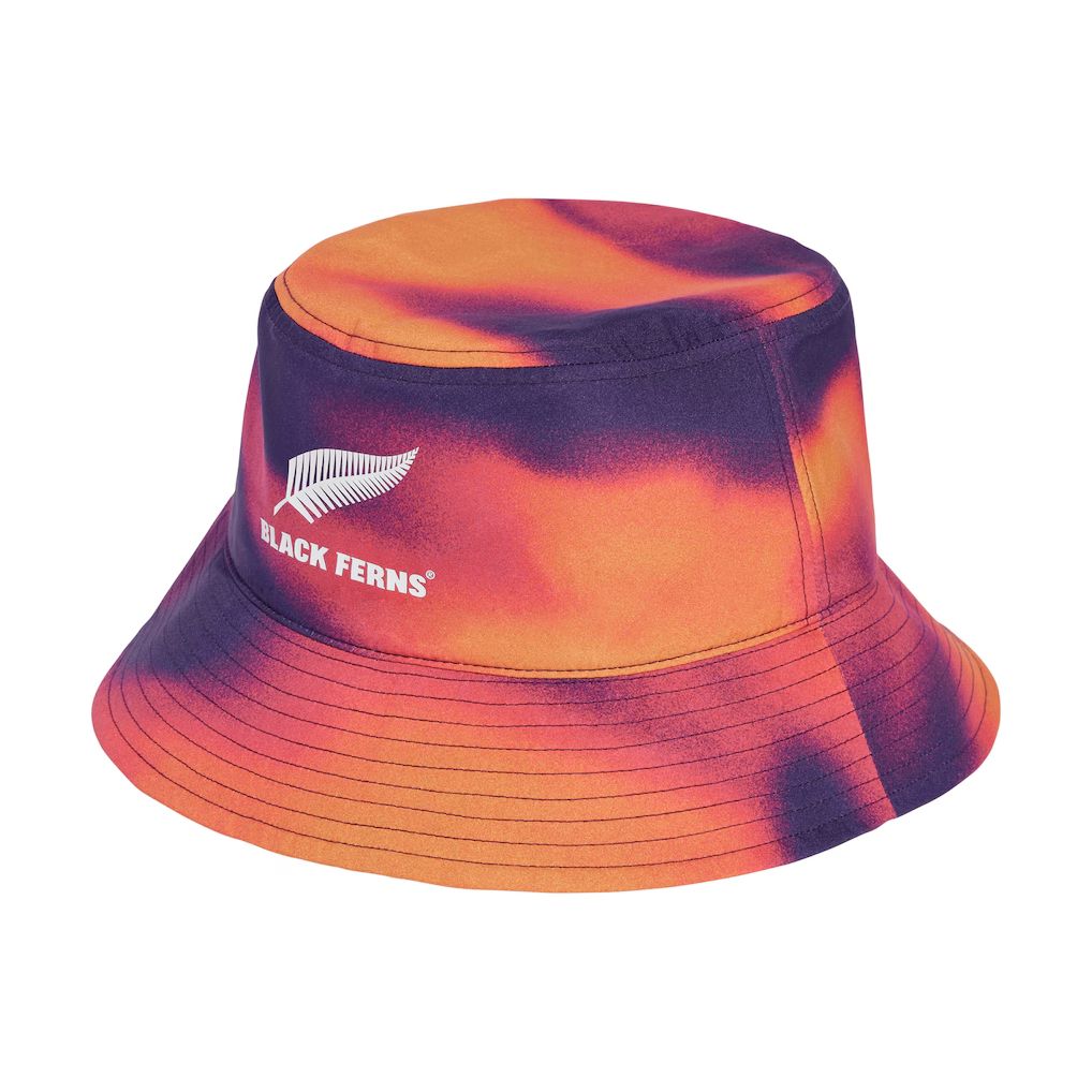 アディダス ラグビー ブラックファーンズ バケットハット 帽子 夕焼け色 オレンジ系 公式モデル 日本未発売