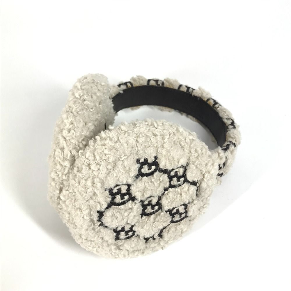 GUCCI グッチ イヤーマフ GG ファー 645495 ポリエステル アイボリー系