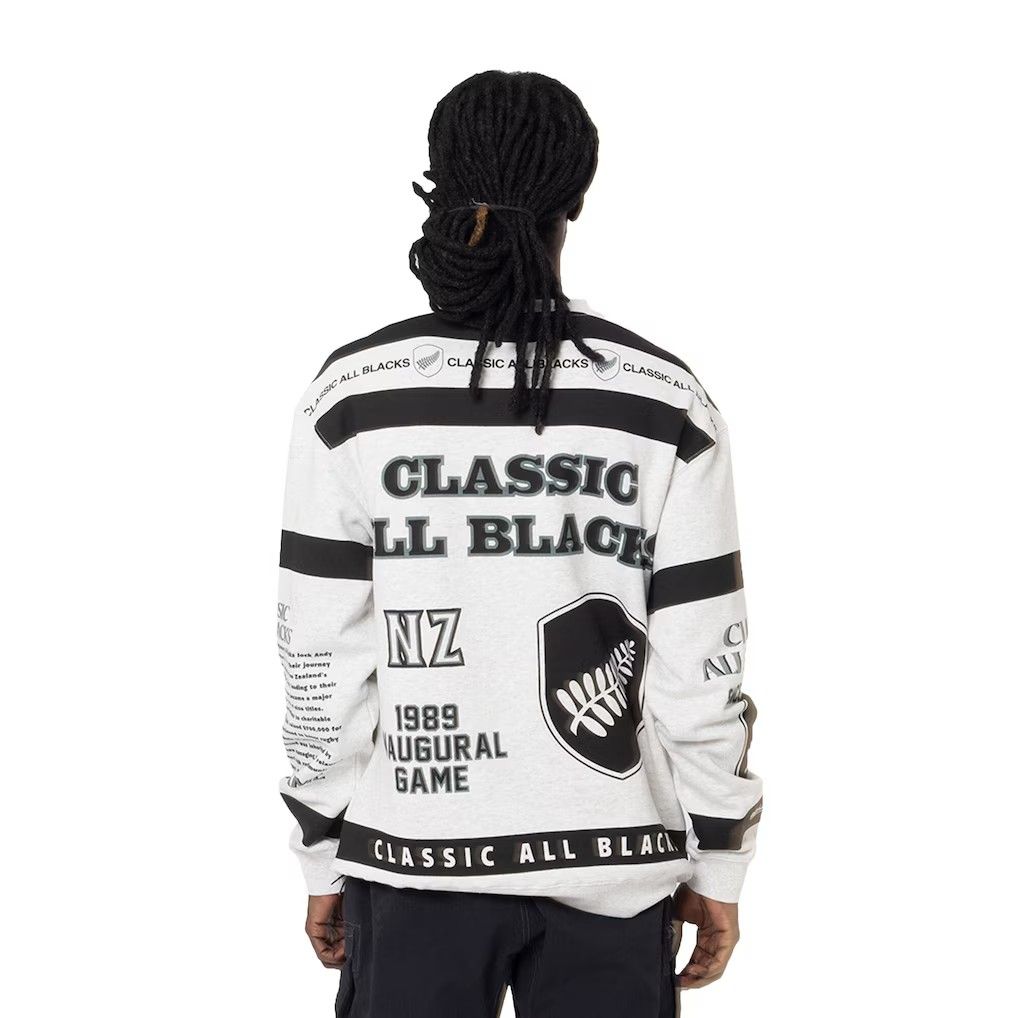 ミッチェル＆ネス ラグビー ニュージーランド代表 オールブラックス クラシック クルー スウェットシャツ グレー 灰色 モデル 日本未発売