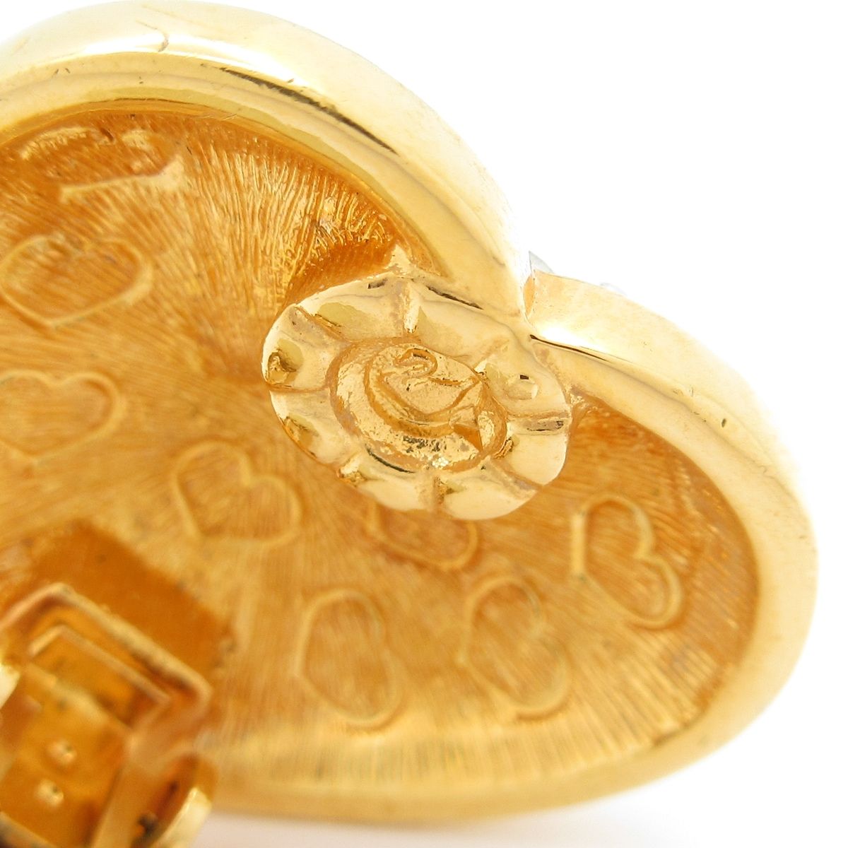 SWAROVSKI スワロフスキー イヤリング - ゴールド×クリア ハート FORTGASGNV_COM_BR