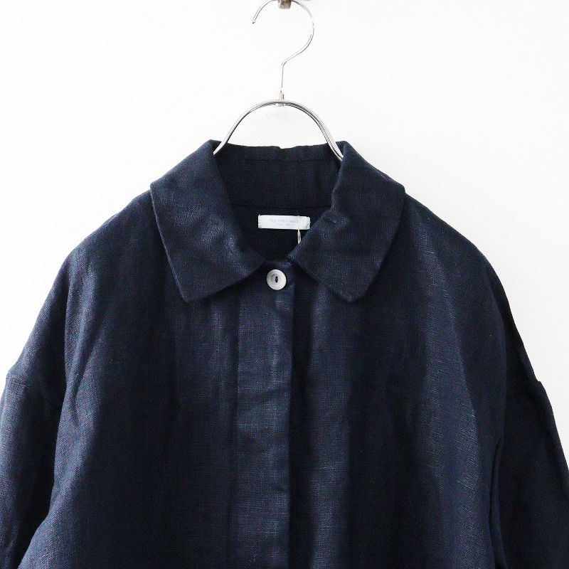 フォグリネンワーク fog linen work リネンロングコート ネイビー インディゴ 比翼 アウター 2400014664812 GULLKHAN_COM