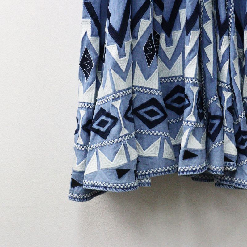  定価4 4万 2025 AW ウィムガゼット Whim Gazette エンブロイダリーワンピース インディゴ┃インド製 ドレス その他 その他