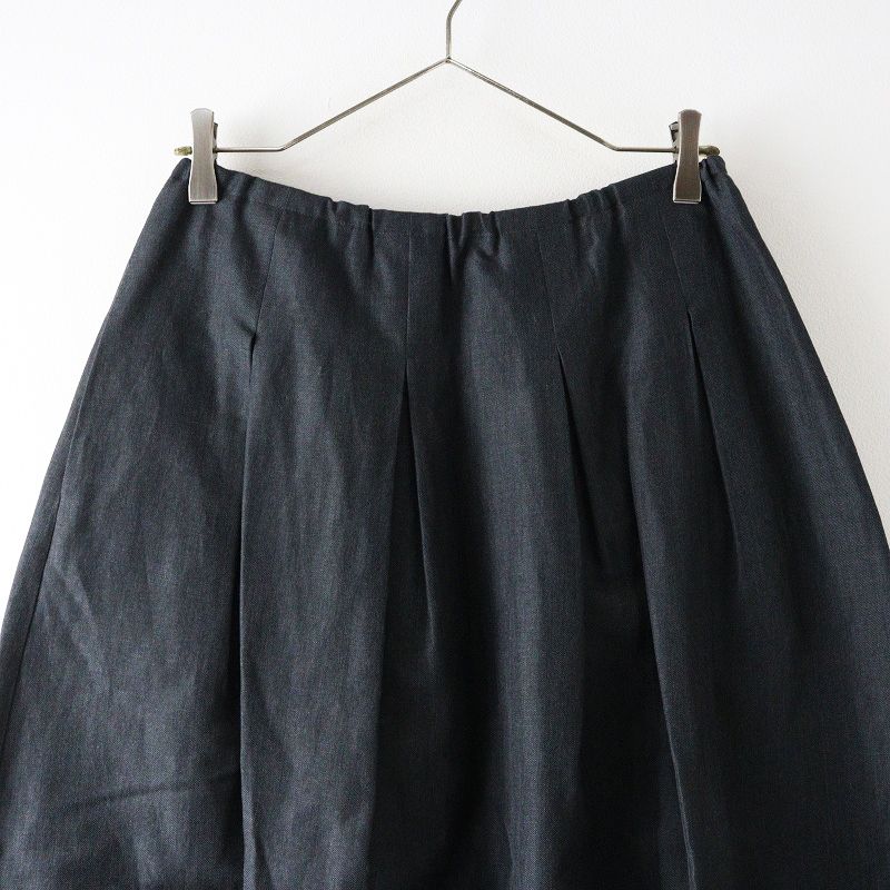 2025AW リゼッタ LISETTE LS-23H063 ウールリネン混 インパーテッドプリーツフ スカート 38 グレー┃ 2400014662870 GULLKHAN_COM