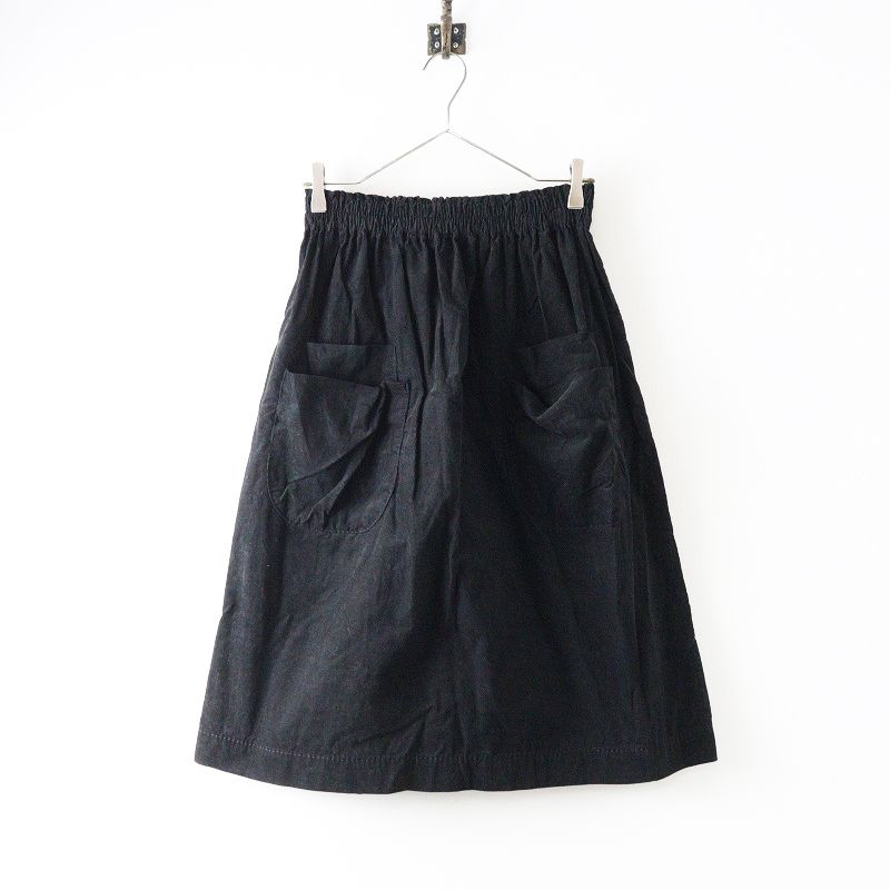 ホームスパン homspun 細コール ギャザースカート S｜ブラック ボトムス フ ギャザー ミドル 2400014660463