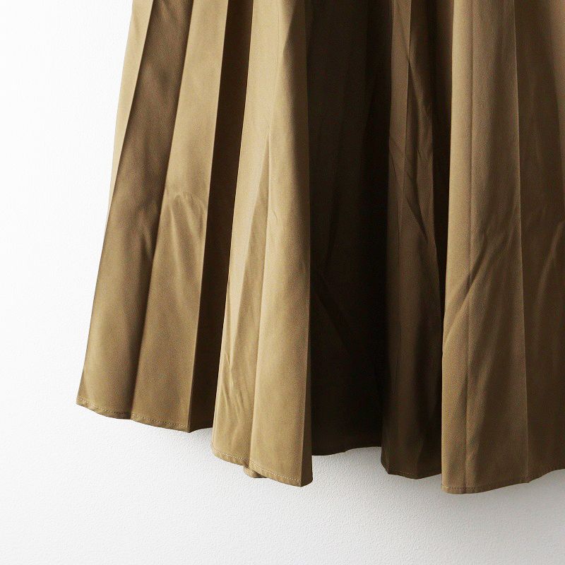 マーガレットハウエル MARGARET HOWELL PLAIN WEAVE BLEND プリーツスカート 2 ブラウン フ ロング 2400014663907 GULLKHAN_COM