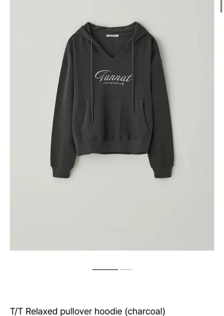 TANNAT タナット プルオーバー フードT チャコール