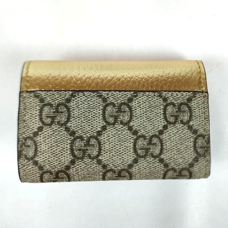 未使用 GUCCI グッチ 6連キーケース GGマーモント レザー×キャンバス