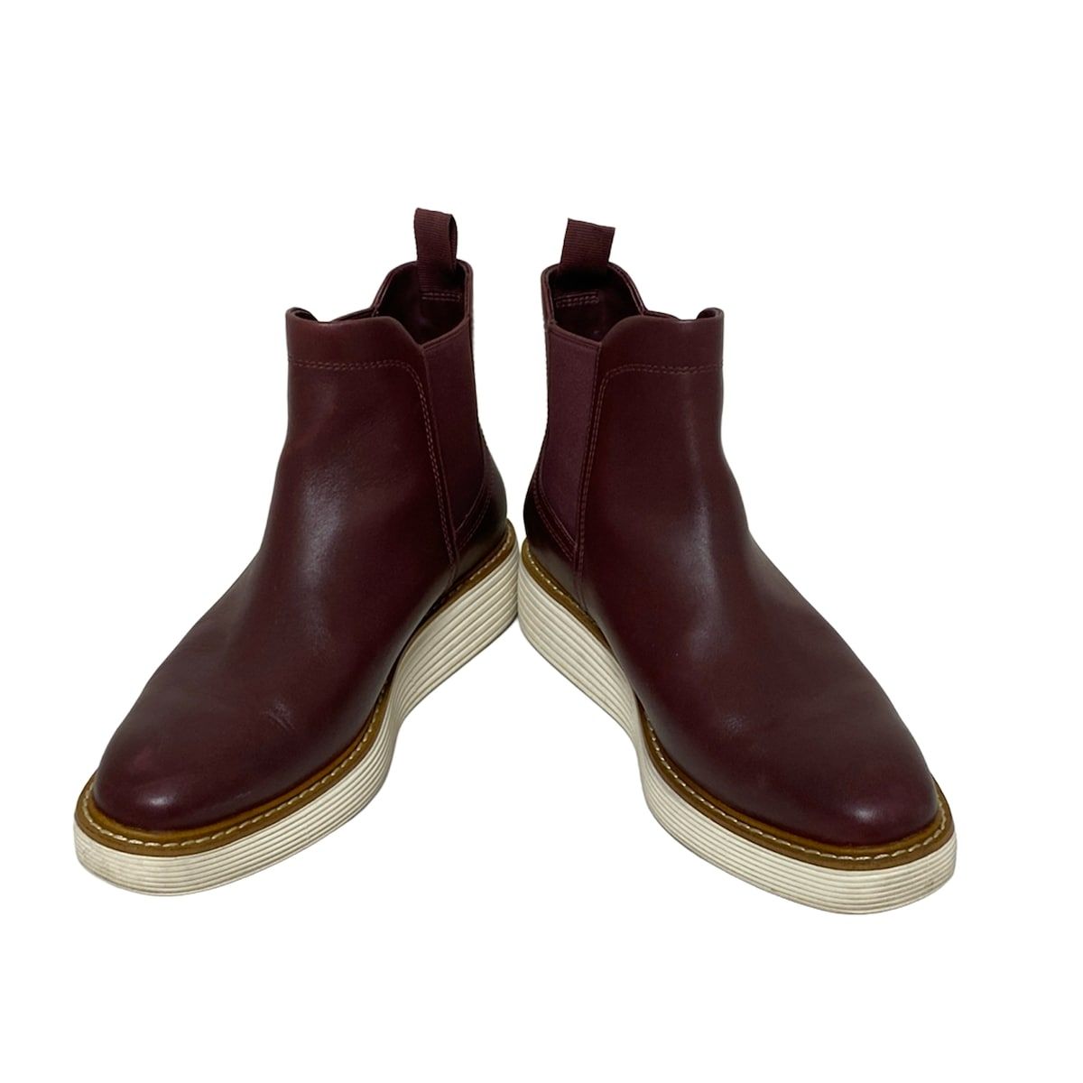 COLE HAAN コールハーン ショートブーツ 6 1 2 B レディース - ボルドー サイドゴア レザー