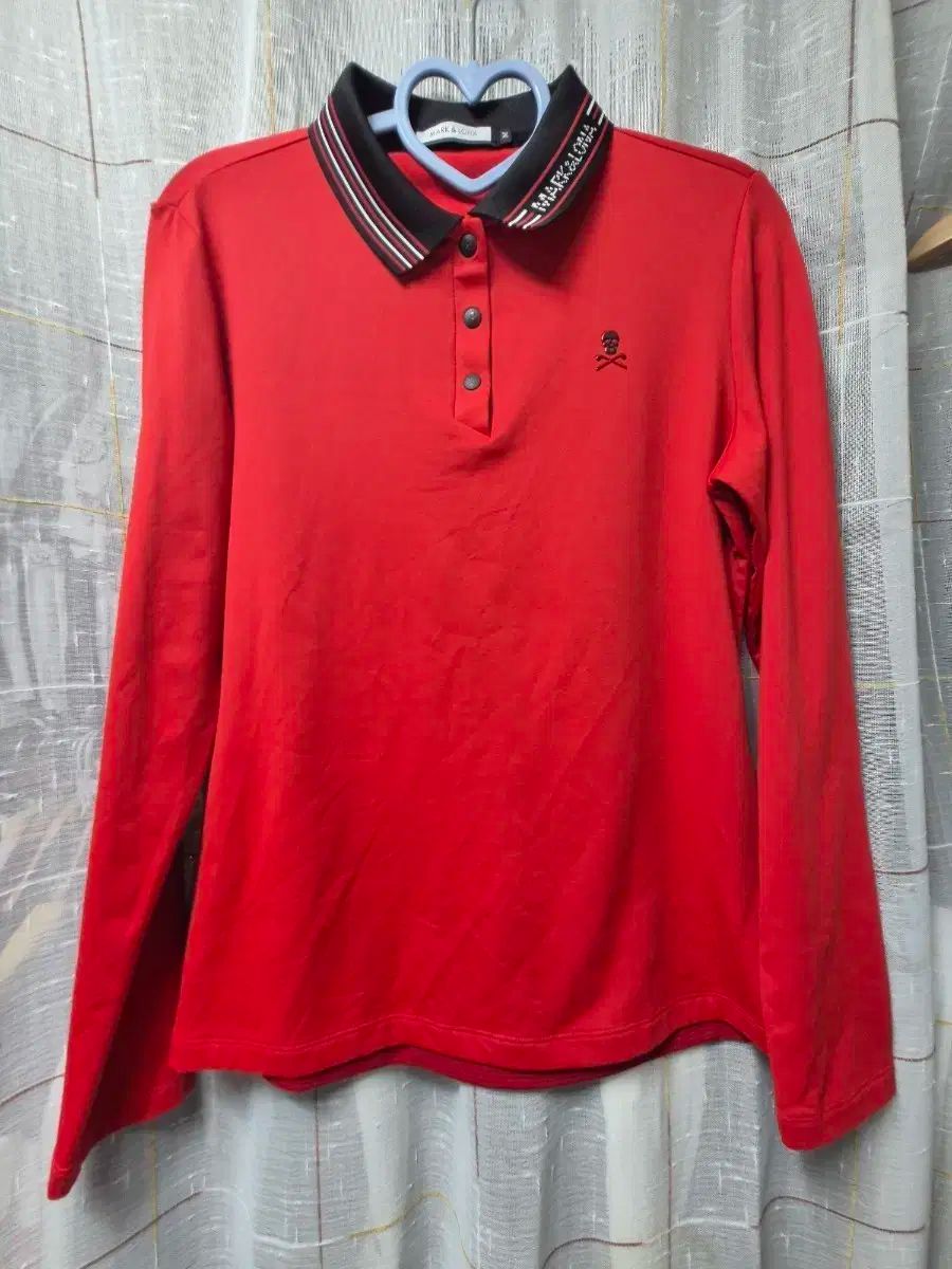 MARK - LONA マークアンドロナ レッド 長袖 ポロTシャツ M