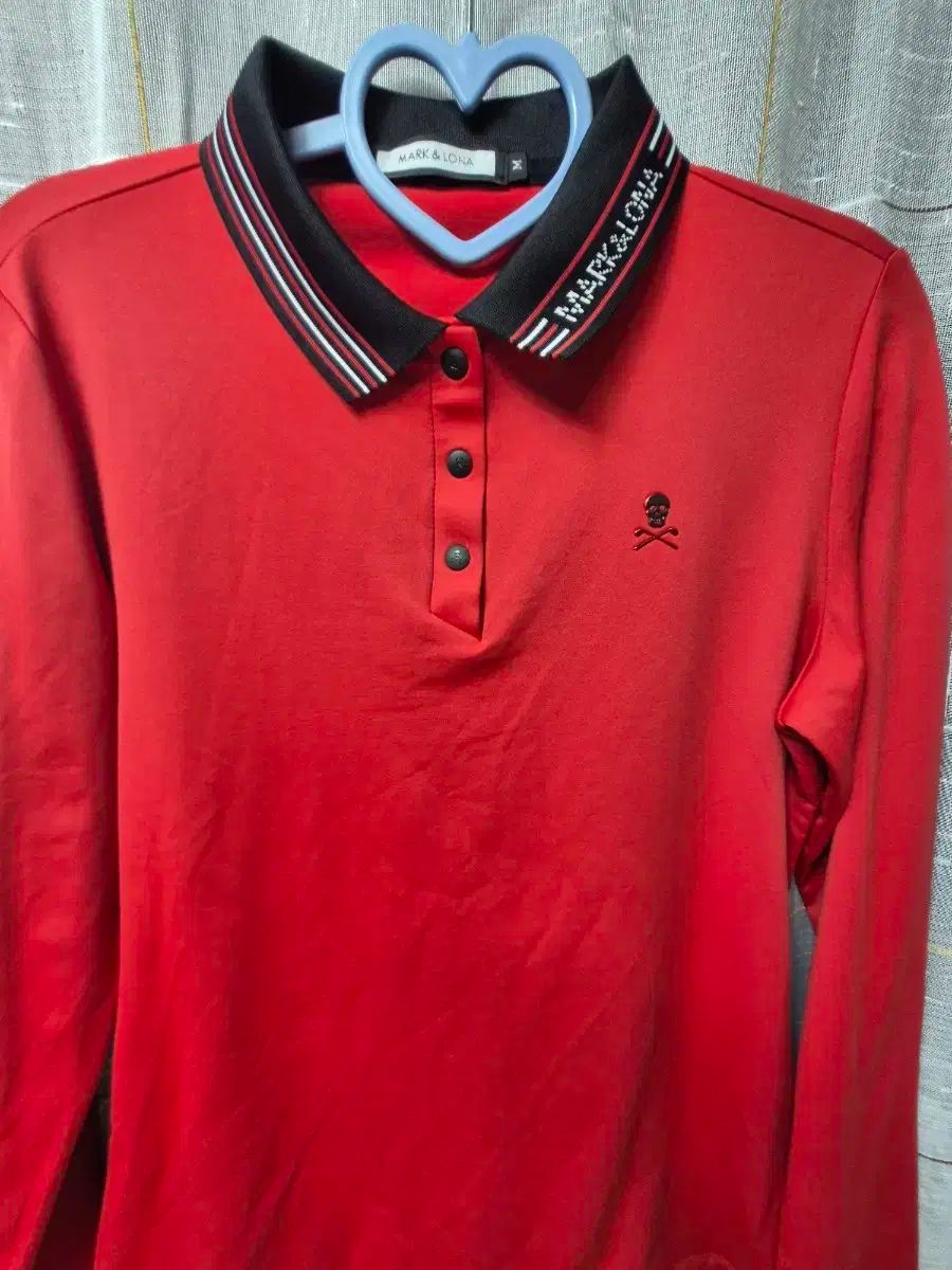 MARK - LONA マークアンドロナ レッド 長袖 ポロTシャツ M LLC-HASEGAWATOSO_COM
