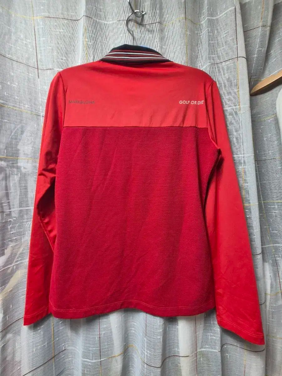 MARK - LONA マークアンドロナ レッド 長袖 ポロTシャツ M