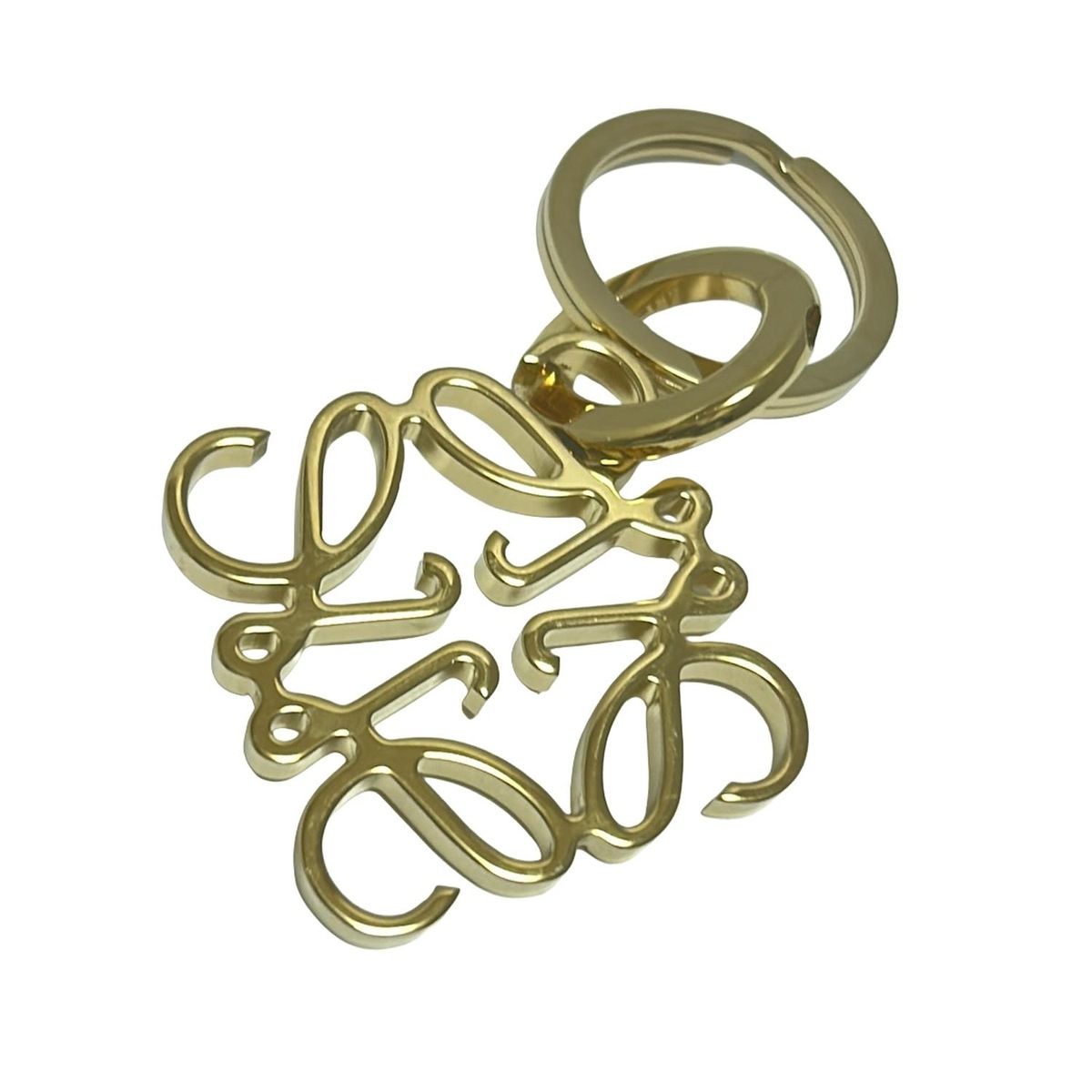 LOEWE ロエベ キーホルダー チャーム - ゴールド キーリング アナグラム キーリング