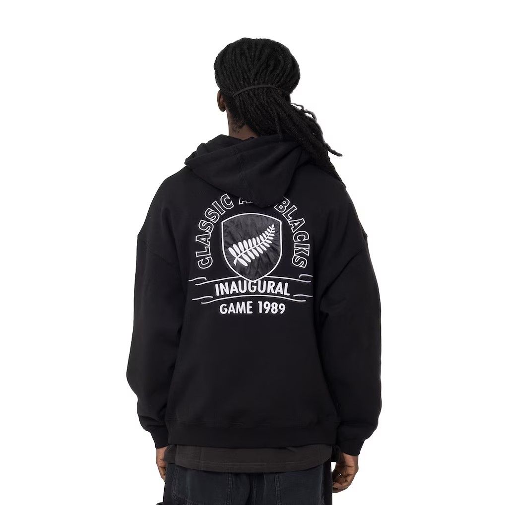 ミッチェル＆ネス ラグビー ニュージーランド代表 オールブラックス イノーギュラル シルバーファーン パーカー 黒 ブラック モデル 日本未発売