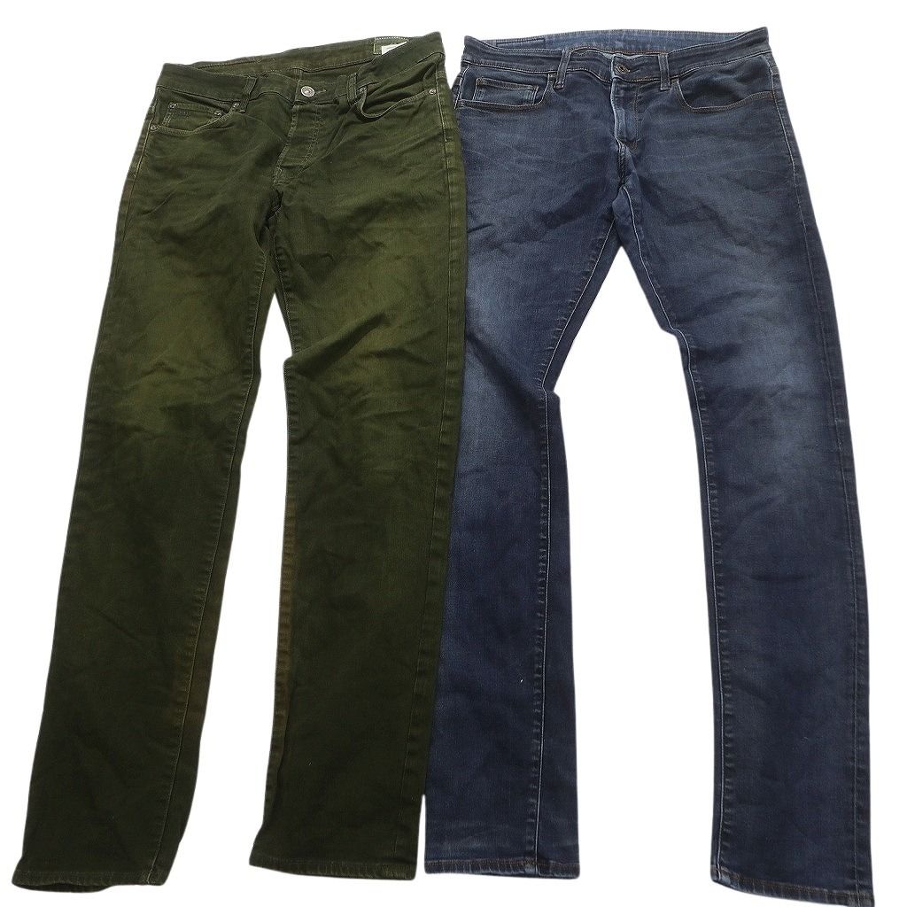 古着卸 G STAR RAW デニム パンツ セット メンズ 32 フェード グリーン インディゴブルー 古着 NC 4936
