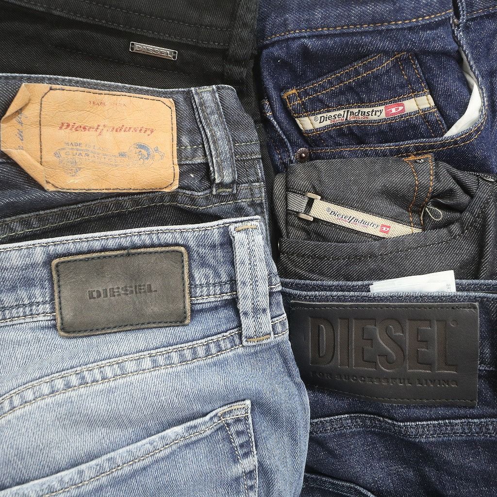  古着卸 ディーゼル デニム パンツ セット メンズ 33 34 ブラック フェード ヒゲ ストレート 古着 NC 4929 その他 メンズ