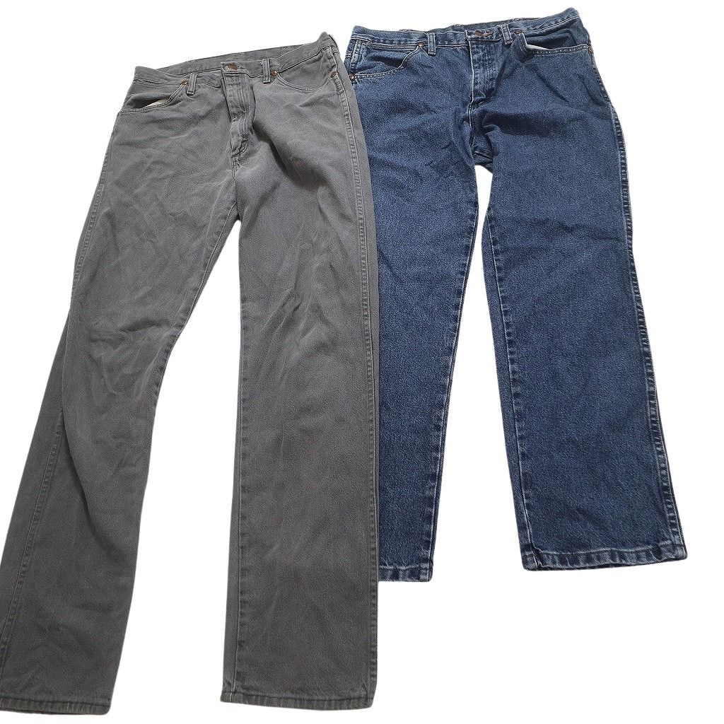 【15%OFF☆送料無料】 古着卸 Wrangler ラングラー デニム パンツ 6枚セット メンズ 34 インディゴブルー ブラックデニム 古着 NC4923 丁寧