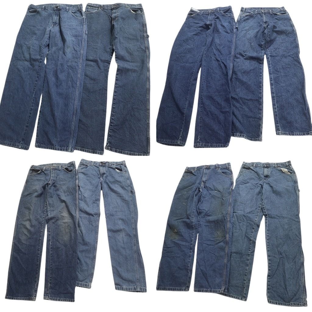 古着卸 ディッキーズ Dickies ペインターデニム パンツ 8枚セット メンズ 30 32 33 34 36 グランジ 古着 NC4922