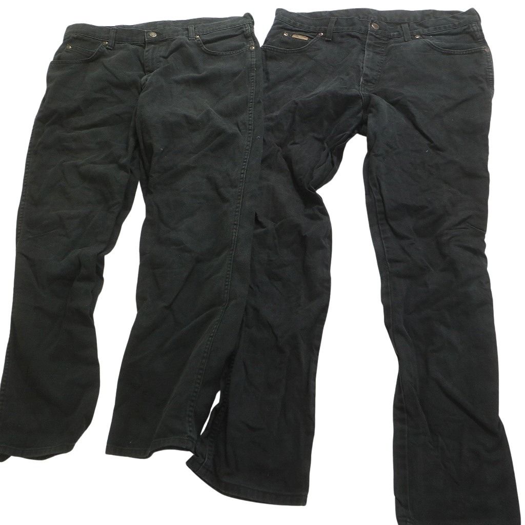  古着卸 Wrangler ラングラー ブラックデニム パンツ セット メンズ 36 ストレート 墨黒 古着 NC 4960 その他 メンズ