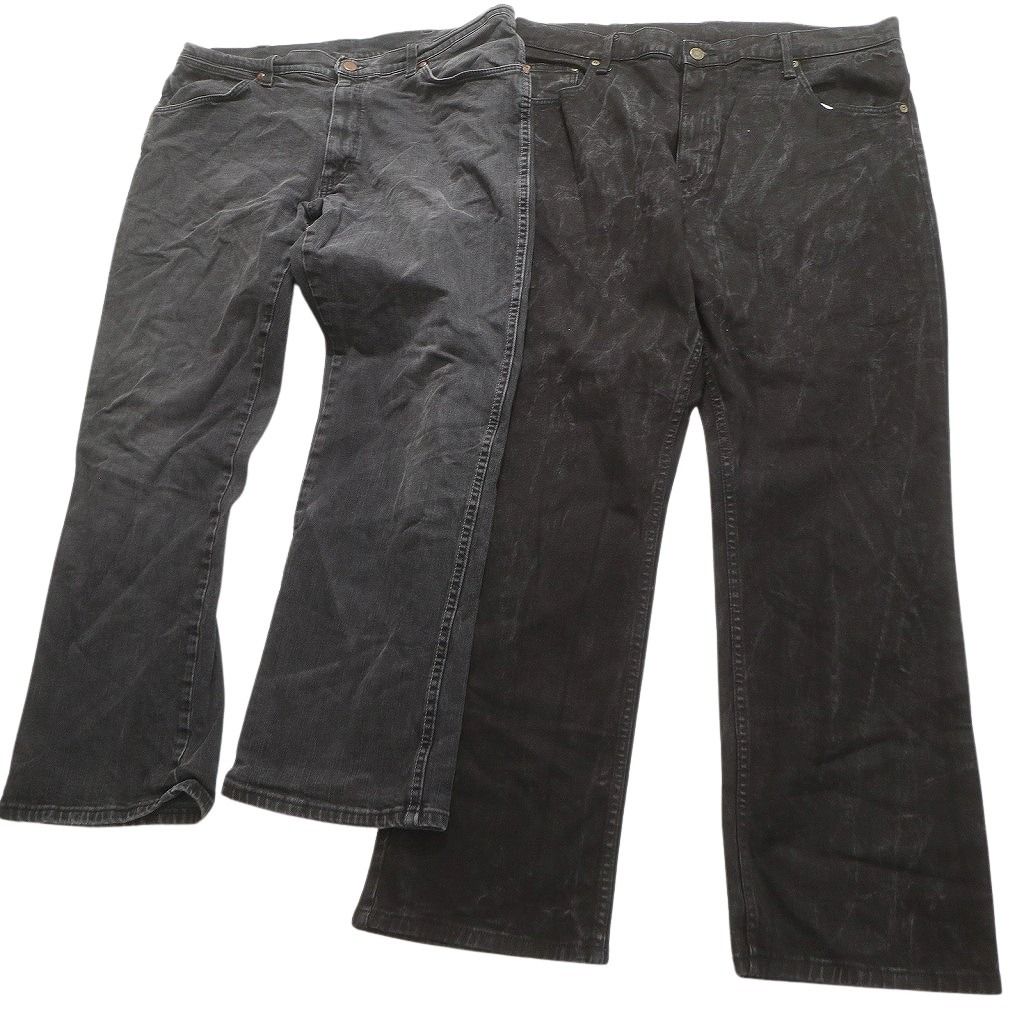  古着卸 Wrangler ラングラー ブラックデニム パンツ セット メンズ 38 フェード ストレート アメカジ 古着 NC 4956 その他 メンズ