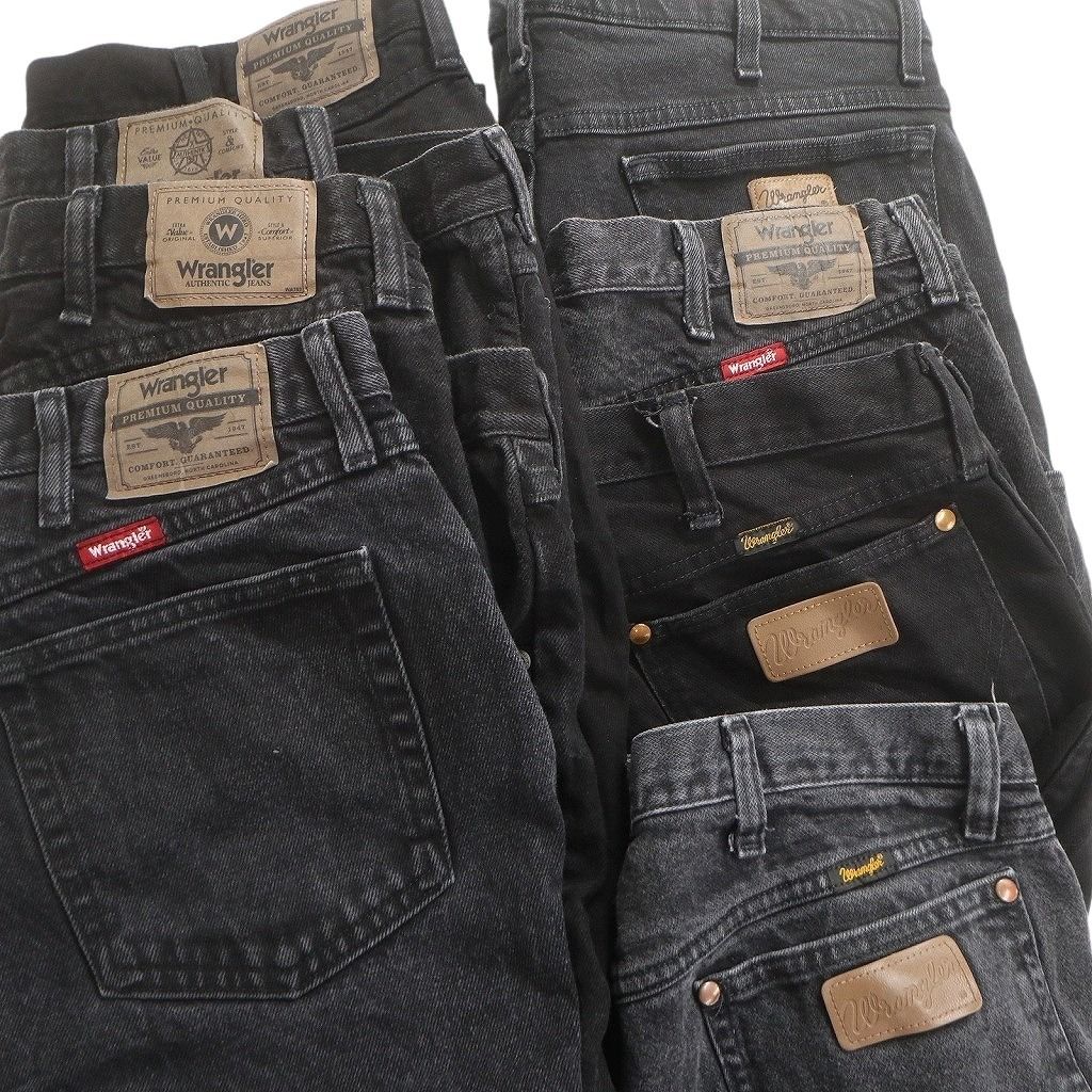 古着卸 Wrangler ラングラー ブラックデニム パンツ セット メンズ 38 40 テーパード ワイド アメカジ 古着 NC 4954 その他 メンズ