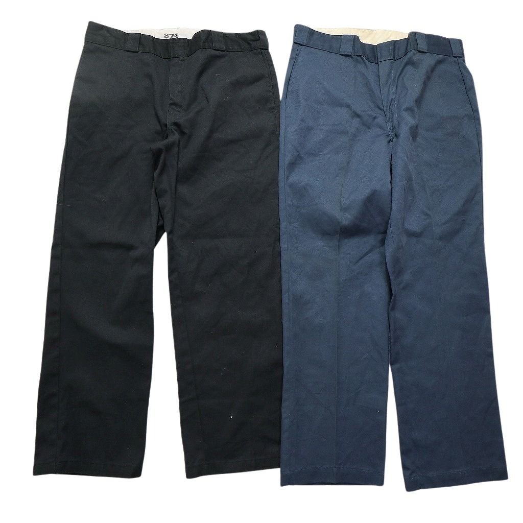  古着卸 ディッキーズ Dickies 874 ワーク パンツ セット メンズ 36 ワイド ブラック ネイビー 古着 NC 5036 その他 メンズ