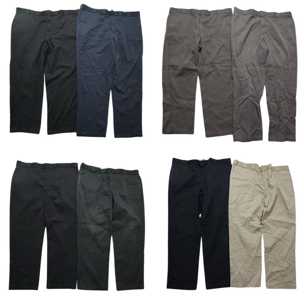 古着卸 ディッキーズ Dickies 874 ワーク パンツ 8枚セット メンズ 44 46 ワイド ブラック グレー カーキ 古着 NC5030