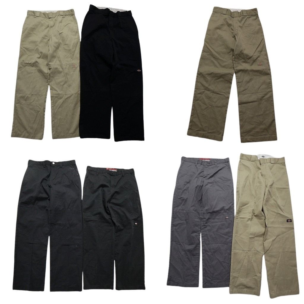 古着卸 ディッキーズ Dickies ダブルニー パンツ セット メンズ 30 32 34 ワーク ワイド ブラック 古着 NC 5028