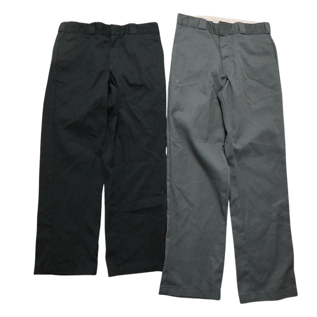 古着卸 ディッキーズ Dickies 874 ワーク パンツ セット メンズ 32 ストレート ブラック ブラウン 古着 NC 5024