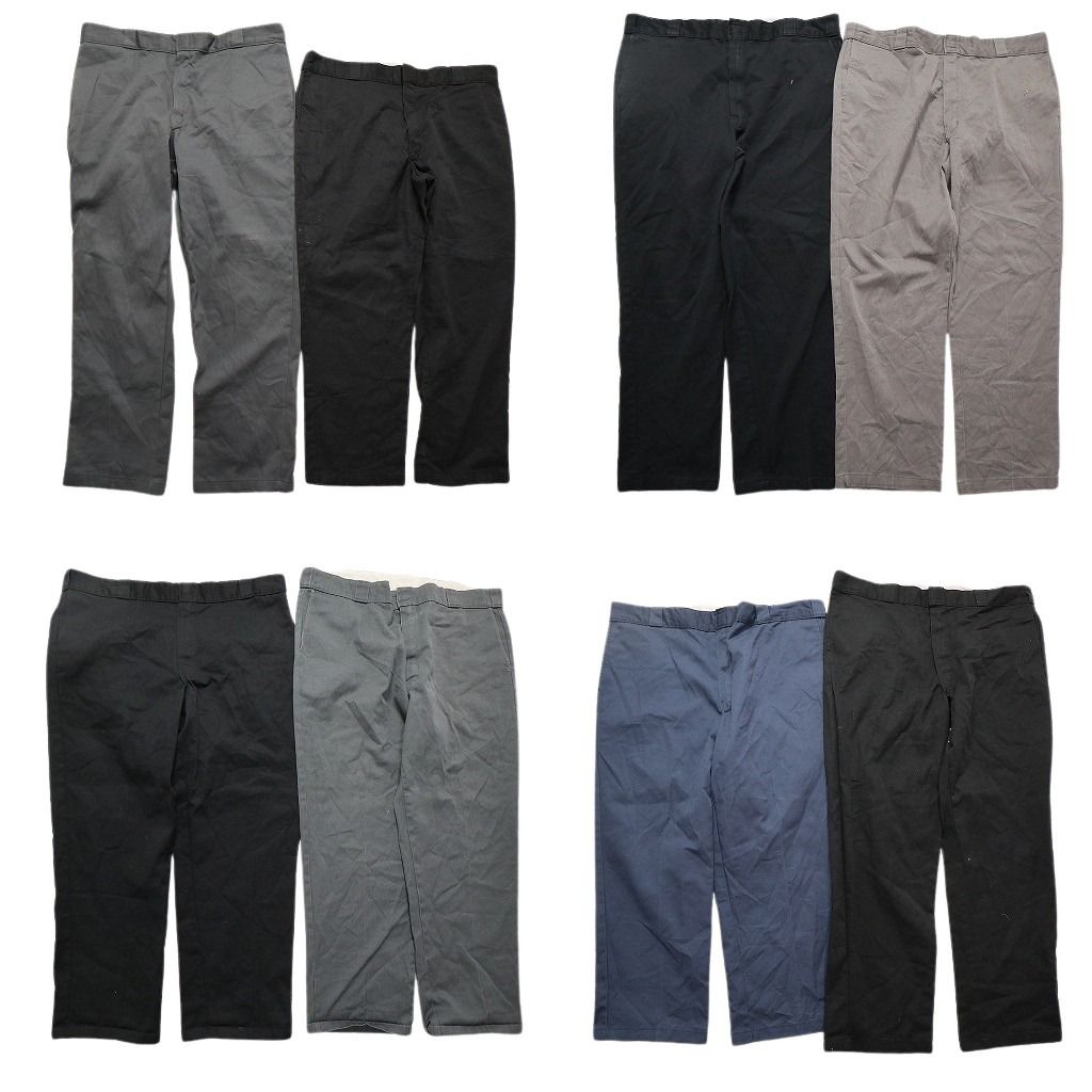 古着卸 ディッキーズ Dickies 874 ワーク パンツ 8枚セット メンズ 42 ワイド グレー ブラック ネイビー 古着 NC5021
