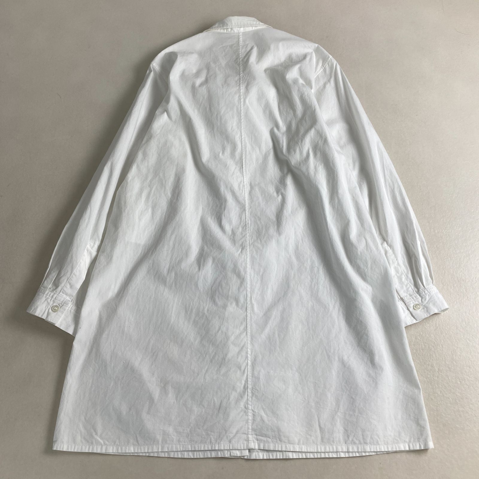ワイズ ブラウス オーバーサイズ シャツ オフホワイト Y’s コットン ロング丈 ホワイト M L相当