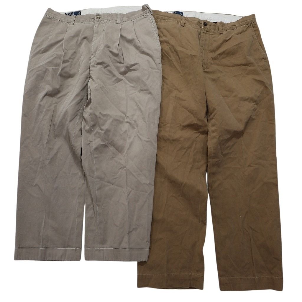  古着卸 ラルフローレン パンツ MIX セット メンズ 36 38 ワイド ストレート コットン ベージュ 古着 NC 5058 その他 メンズ