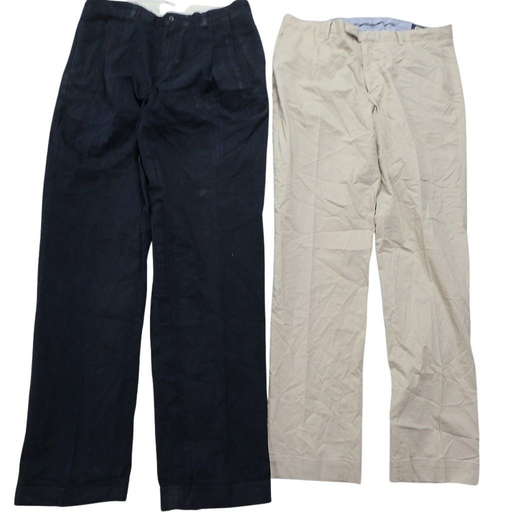 古着卸 ラルフローレン パンツ MIX セット メンズ 36 38 ワイド ストレート コットン ベージュ 古着 NC 5058