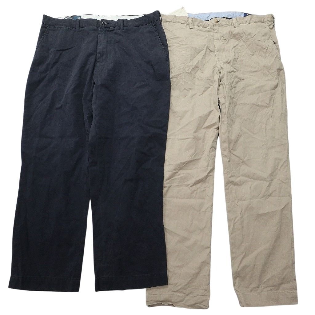 古着卸 ラルフローレン パンツ MIX 8枚セット メンズ 38 ワイド ストレート コットン ポロチノ 古着 NC5057
