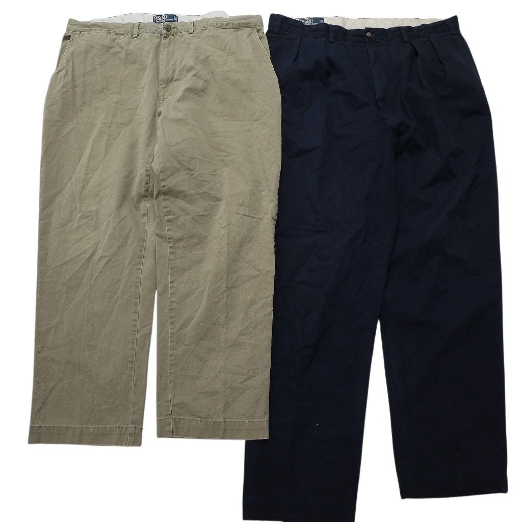 古着卸 ラルフローレン パンツ MIX セット メンズ 40 42 50 ポロチノ ツータック ワイド 古着 NC 5054