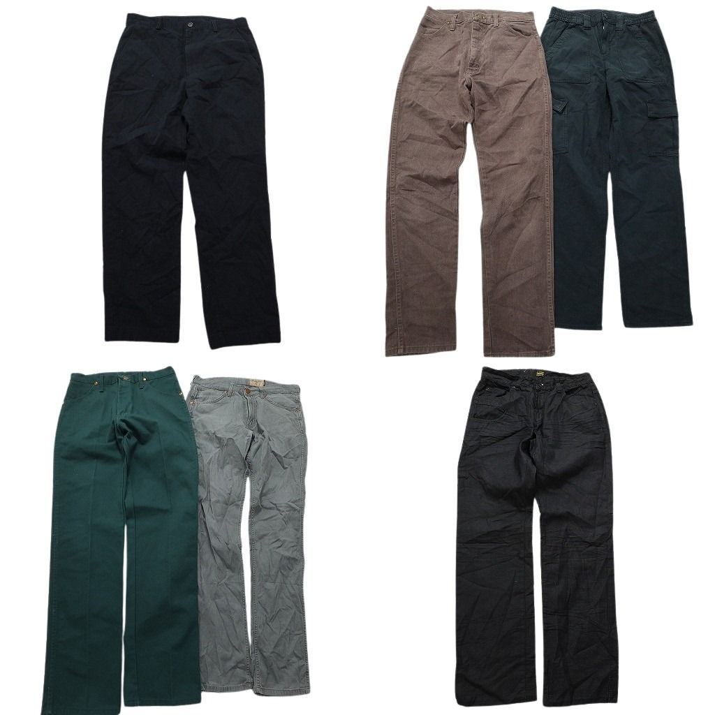 古着卸 ブランドMIX パンツMIX 6枚セット メンズ 30 31 33 ラングラー アメリカンイーグル ブルックス 古着 NC5049