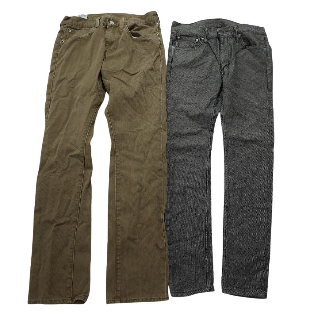 古着卸 リーバイス パンツ MIX 6枚セット メンズ 32 34 黒パッチ ブラック スキニー 古着 NC5042