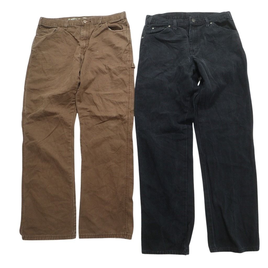 古着卸 ディッキーズ Dickies ダック ペインター パンツ 8枚セット メンズ 34 ワーク ワイド ブラウン 古着 NC5080
