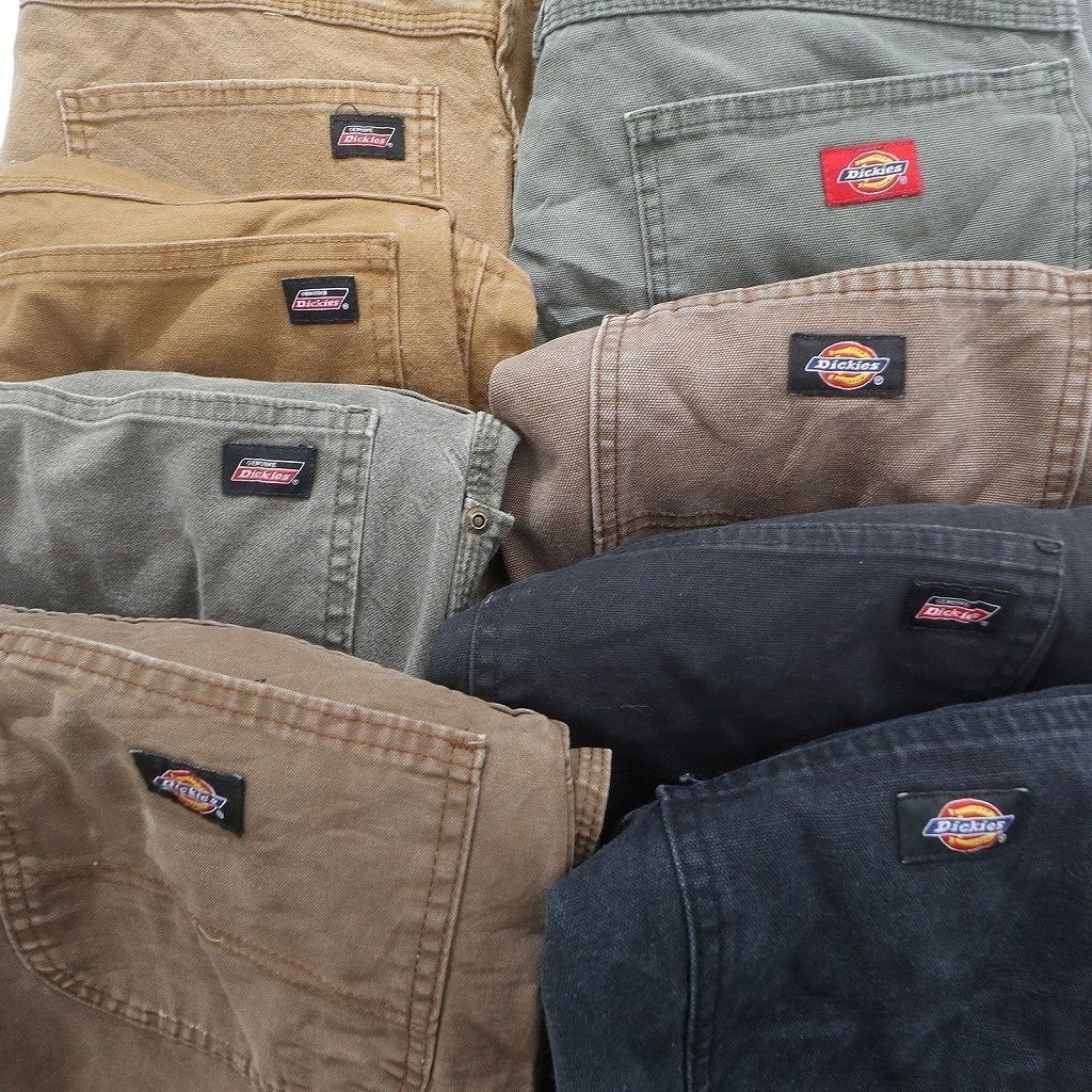  古着卸 ディッキーズ Dickies ダック ペインター パンツ セット メンズ 34 ワーク ワイド ブラウン 古着 NC 5080 その他 メンズ