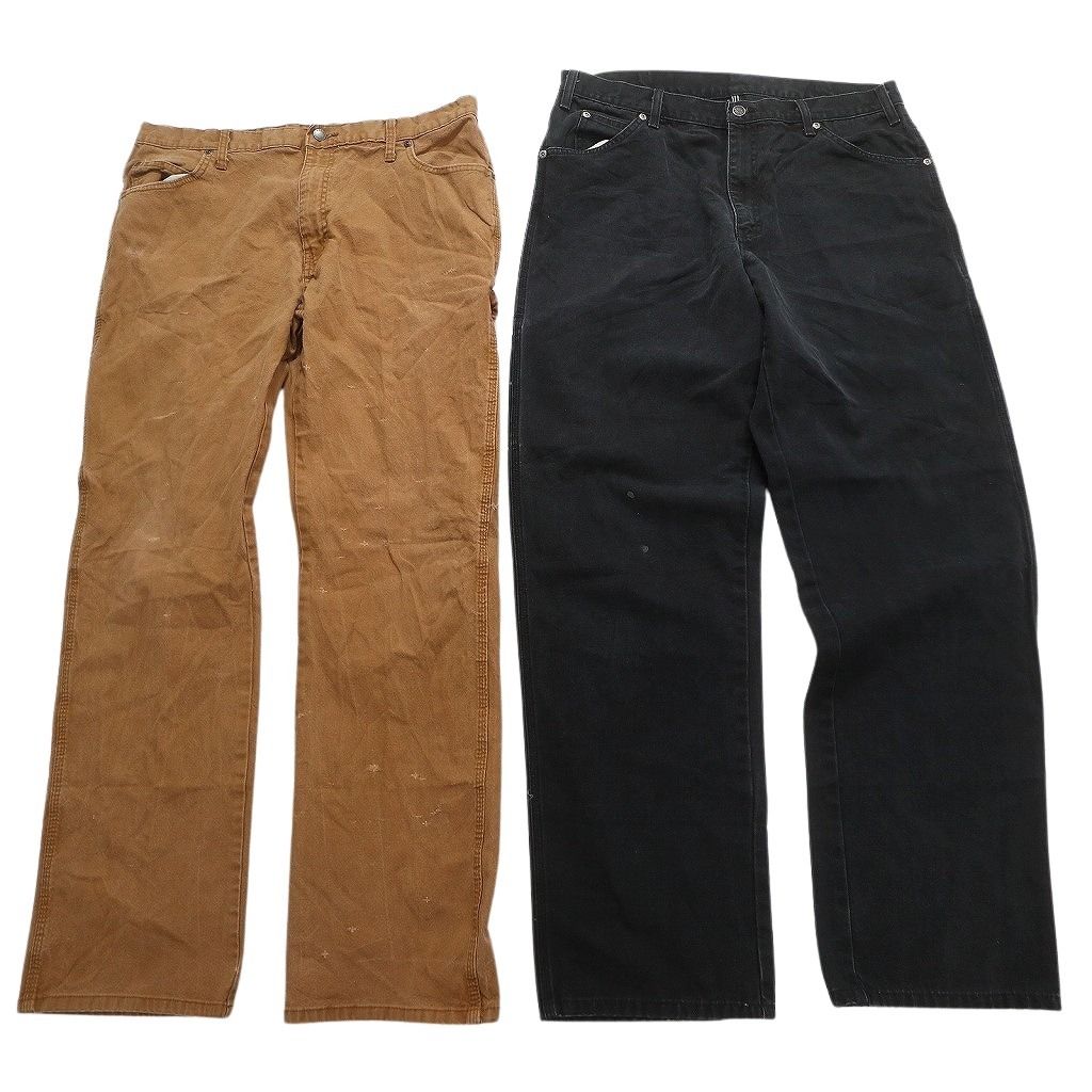 古着卸 ディッキーズ Dickies ダック ペインター パンツ 5枚セット メンズ 36 ワーク ストレート ブラック 古着 NC5077