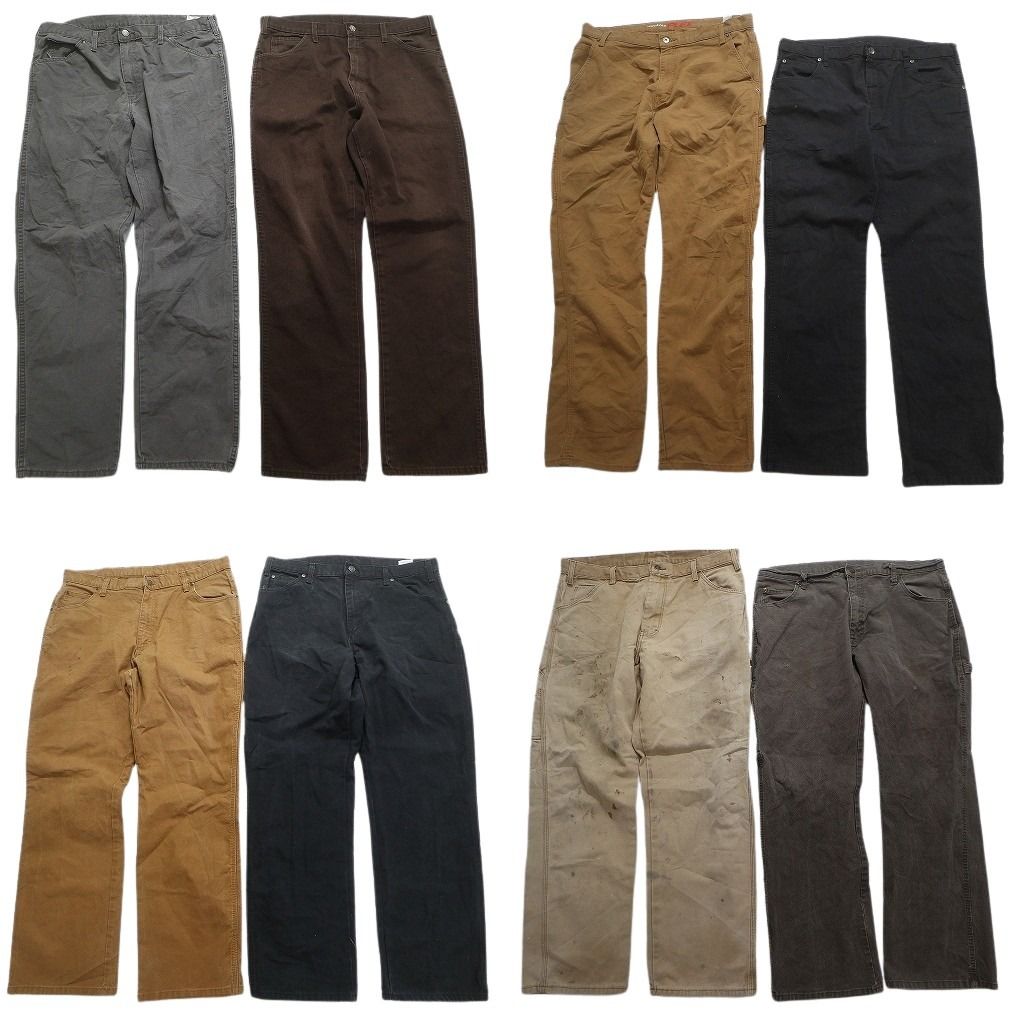 古着卸 ディッキーズ Dickies ダック ペインター パンツ 8枚セット メンズ 36 ワーク ペンキ ワイド 古着 NC5076
