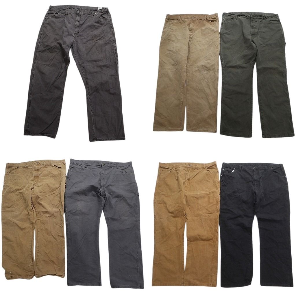 古着卸 ディッキーズ Dickies ダック ペインター パンツ 7枚セット メンズ 42 44 ワーク ワイド フェード 古着 NC5070