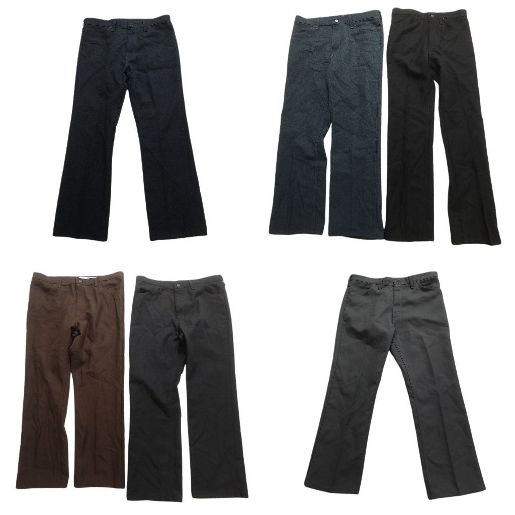 古着卸 まとめ Wrangler ラングラー ランチャー ポリ混 スラックス パンツ 6枚セット メンズ 30 36 古着 NC5069