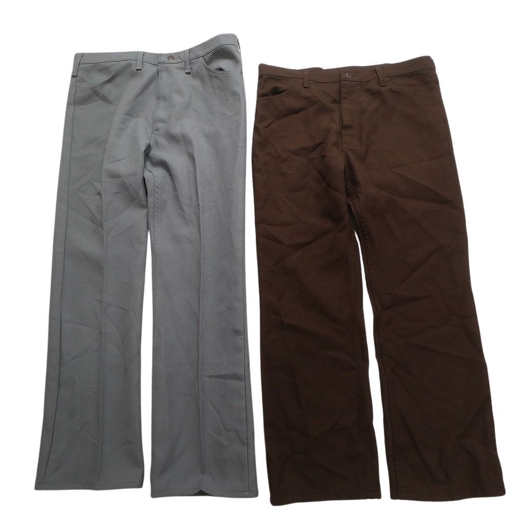 古着卸 Wrangler ラングラー ランチャー ポリ混 スラックス パンツ 8枚セット メンズ 38 フ カット 古着 NC5068